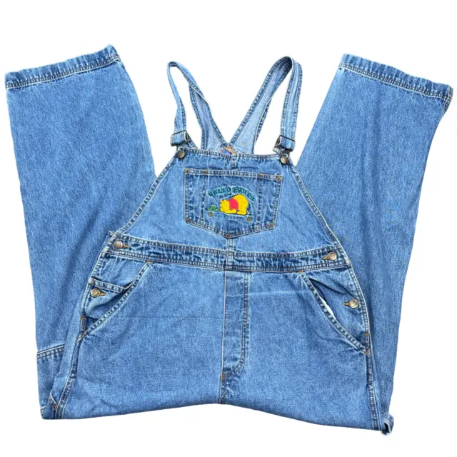 Vintage Winnie the Pooh Overalls Women's Size Large Embroidered Carpenter Jeans