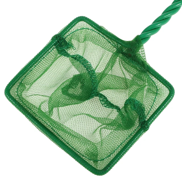 2Pcs Aquarium Fish Net Fish Tank Accessories Small Fish Fine Net Green 3'' 8
