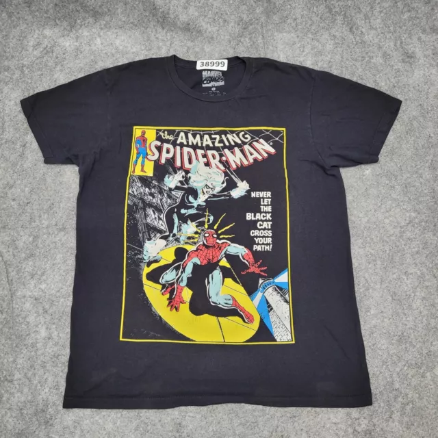 Marvel Comics The-Amazing-Spider-Man Shirt Medium Black Spider-Man Tee