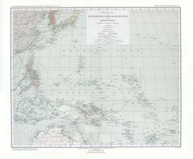Übersichtskarte der Deutschen Besitzungen im Stillen Ozean Kolonialatlas 14