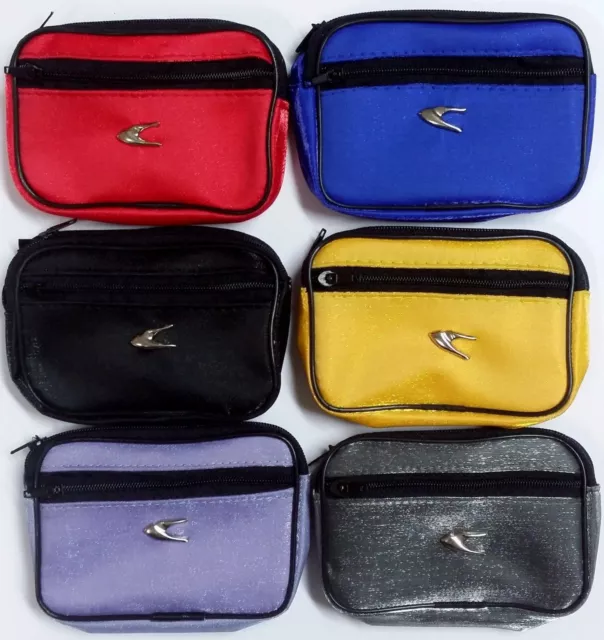 Lot 6 Coin Purse Case Wallet Wristlet Sport Zipper Cosmetic Money Bag Red Yellow