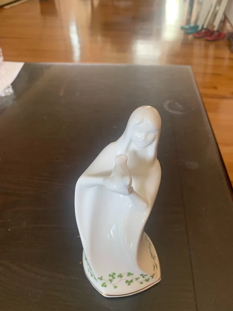 Royal Tara Galway Ireland Lady Figurine Bone China Handmade Shamrocks Peace Dove