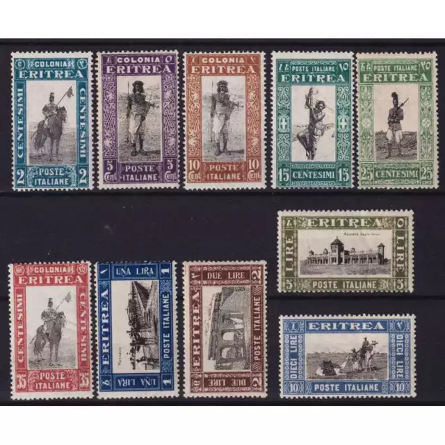 Colonie Eritrea 1930 Soggetti Africani 10 V. G.i Mnh**