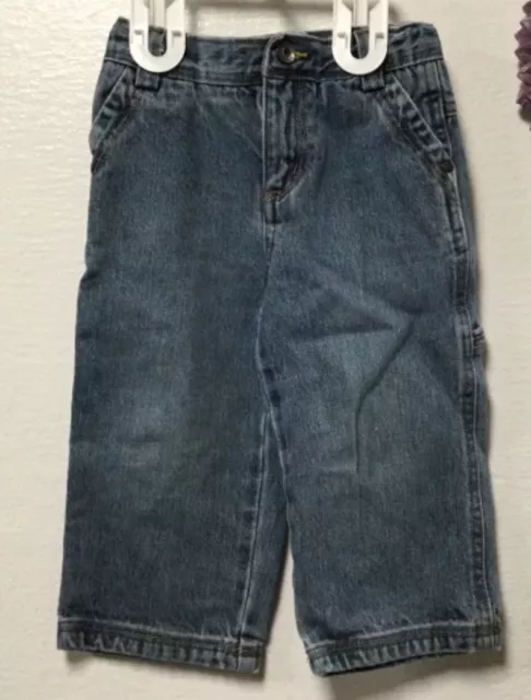 Genuine Kids Baby Boy Denim Jeans Size 18 Months Blue Carpenter 155