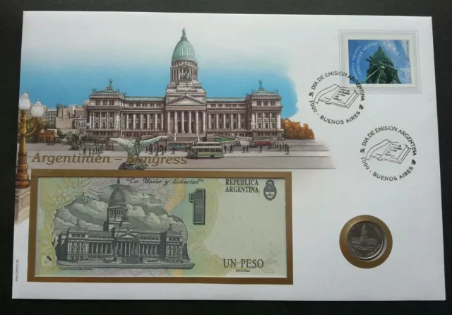 Argentina National Constitution 1995 Congreso Law FDC (banknote coin cover) rare