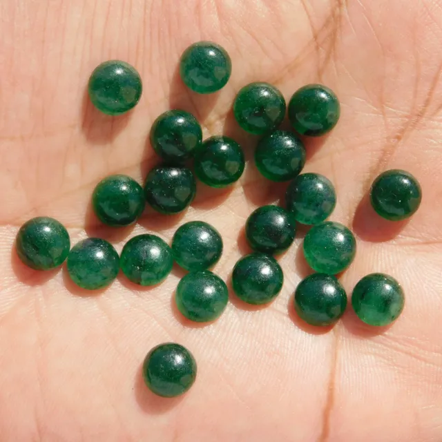 Natural Green Aventurine Round 3 mm to 20 mm Cabochon Loose Gemstone Lot
