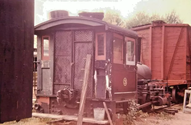 GO20 ORIGINAL Bus Trolley Subway Train SLIDE 1964 #3 with Coupler Boiler