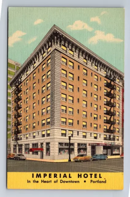 Imperial Hotel Portland Oregon Advertising Postcard