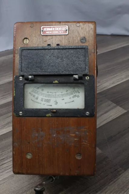 Vintage Antique Record Electrical Co. Ohm- Megohm Meter Herman H. Sticht Co