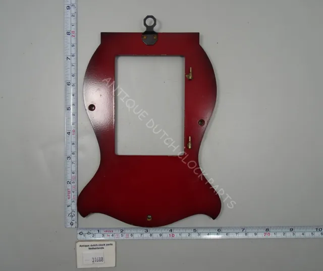 Original Plastic Red Colored Back Plate For A German Schmid Clock