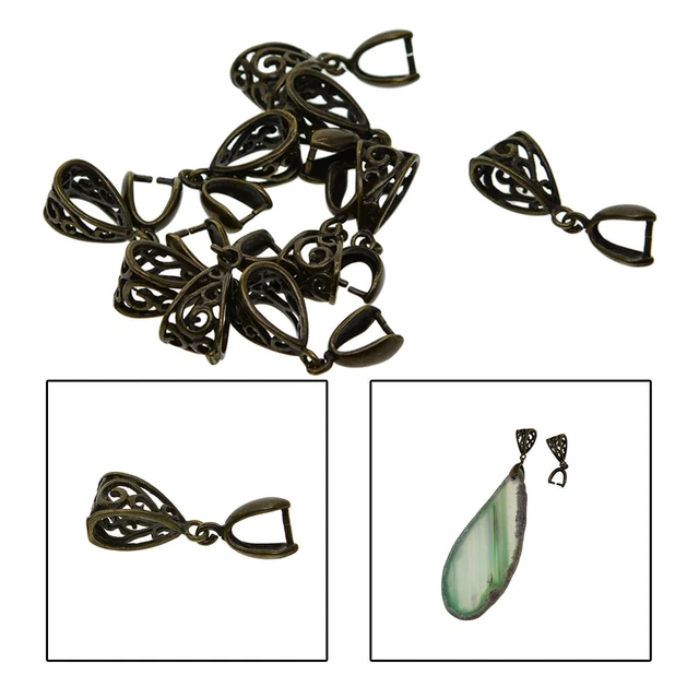10pcs bélières de pincement en bronze pour la fabrication de bijoux boucles