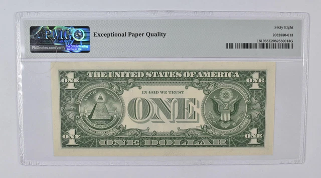 1957 $1 Silver Certificate Fr# 1619 (UA Block) PMG 68 EPQ Superb Gem UNC *2401 2