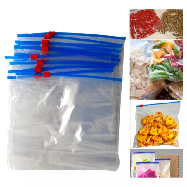 Zip Lock Food Storage Freezer Bags Resealable Reusable Plastic Bags Small Large