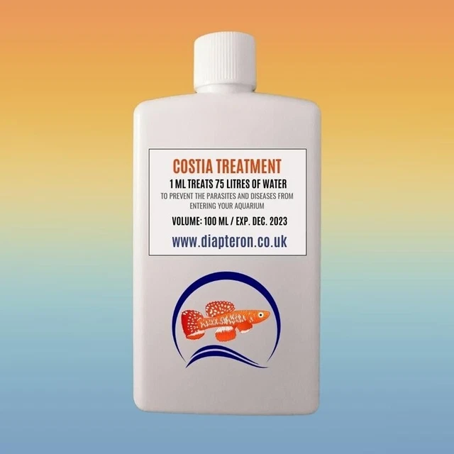 Tratamiento Costia 100 ml | Trata 7500 litros de agua | Medicina de peces