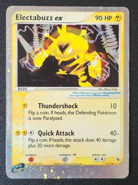 Pokemon Card - Electabuzz EX - Ex Ruby & Sapphire - Holo Rare - 97/109 - Used