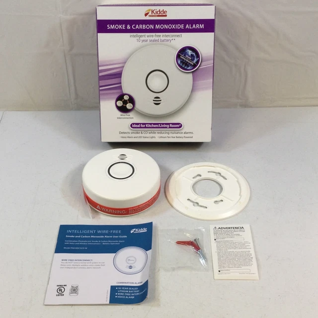 KIDDE P4010DCSCOW WHITE Wire Free Combination Smoke and Carbon
