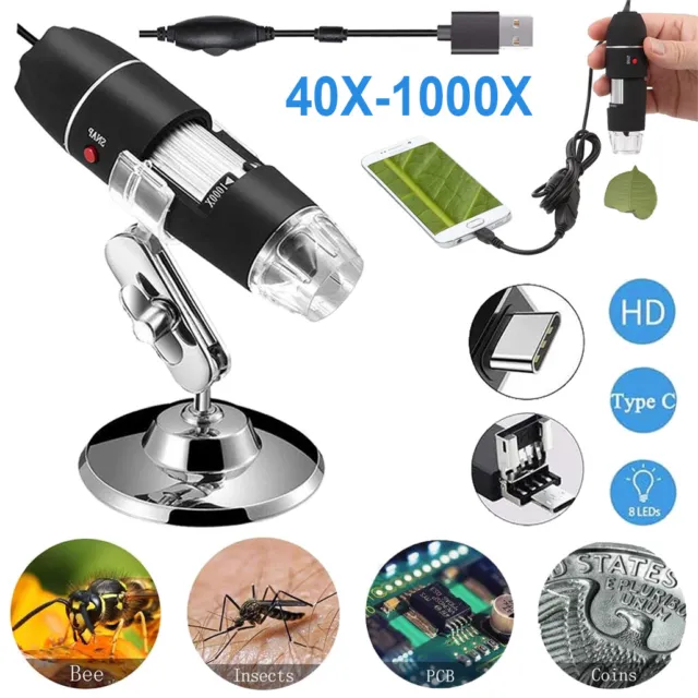 Elektronisch USB Mikroskop LED Mini Digitale Vergrößerung Endoskop Kamera Lupe