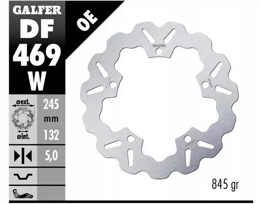 Bremsscheibe Hinten Yamaha Mt 07 (Abs) '14-'20 Tracer 700/850/890 Gt