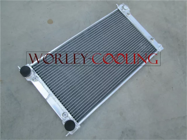 Aluminum Radiator for VW GOLF MK1 MK2 GTI/SCIROCCO 1.6 1.8 8V Manual + 9" Fans 2