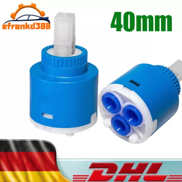 2Pcs 40mm Keramik Kartusche Wasserhahn Ersatzkartusche für Wasserhahn Badewanne