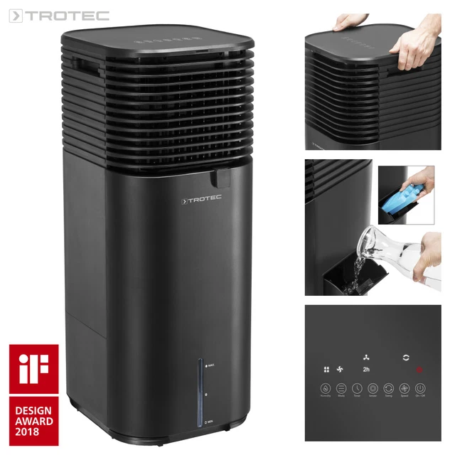 TROTEC Refraîchisseur d'air PAE 50 Climatiseur mobile Ventilateur Humidificateur