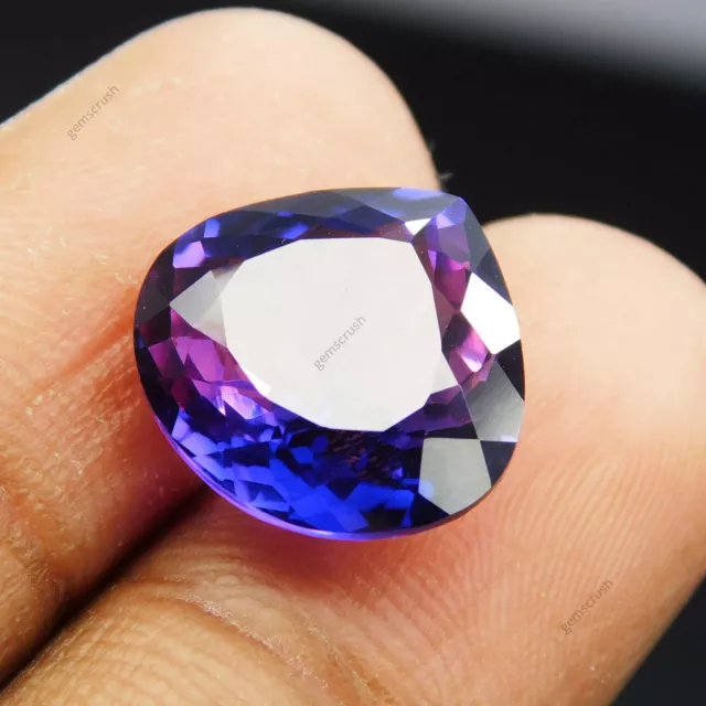 7 Ct Pear CERTIFIED Natural Loose Gemstone Extremely Rare Tanzanite Purple