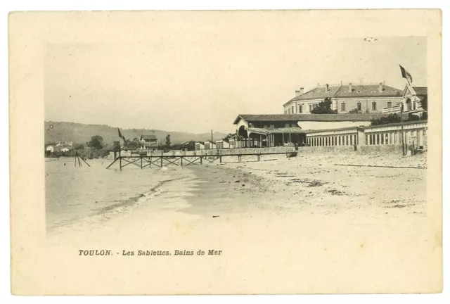 CPA Carte Postale Ancienne TOULON (83) Les Sablettes, Bains de Mer, non circulée