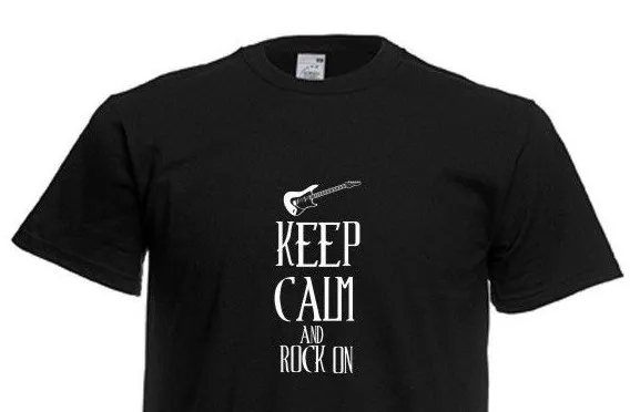 Keep Calm And Rock On... Funny Slogan Men T-Shirt Size From S To Xxxl Gift