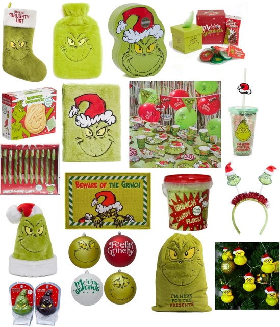 2x Grinch Weihnachtsschmuck - Harz Figuren 5x6x10cm, Für Weihnachtsbaum, Fenster, Dekoration