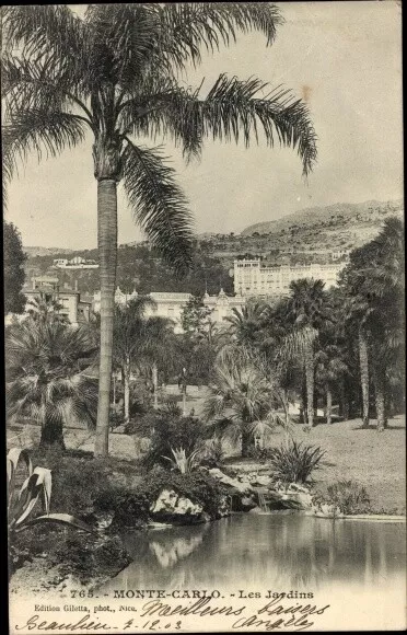 Ak Monte Carlo Monaco, Les Jardins - 3829587