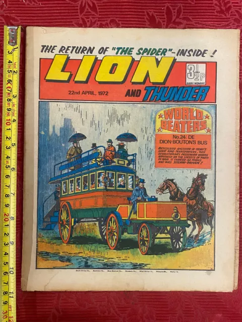 Lion And Thunder Comic 22nd April 1972 REF00092