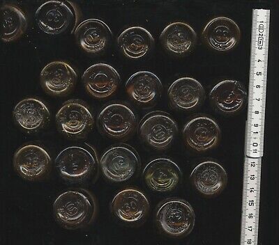 24 alte  leere Drogerie Apotheken Flaschen Brazin für Feuerzeuge Höhe ca. 7,5cm 2