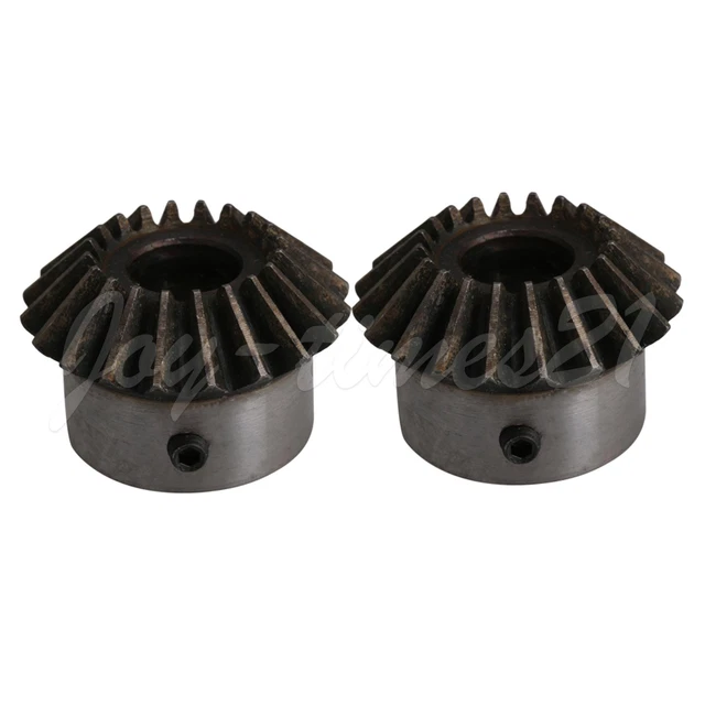 2PCS 2 Modulus 20 T 14mm Hole Dia 90 Degrees Tapered Bevel Gear