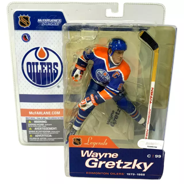 Mcfarlane NHL Wayne Gretzky Edmonton Oilers Blue Jersey Legends Series 1 Figure