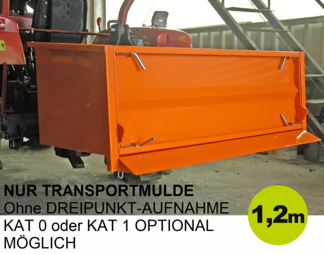 YERD Heck container Transport mulde Behälter 120 cm Box Kipp für Traktor kippbar