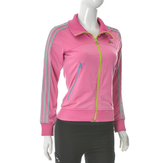 Adidas Tracksuit Full Zip Bomber Training Top Track Jacket Pink Girls Sz 11-12y