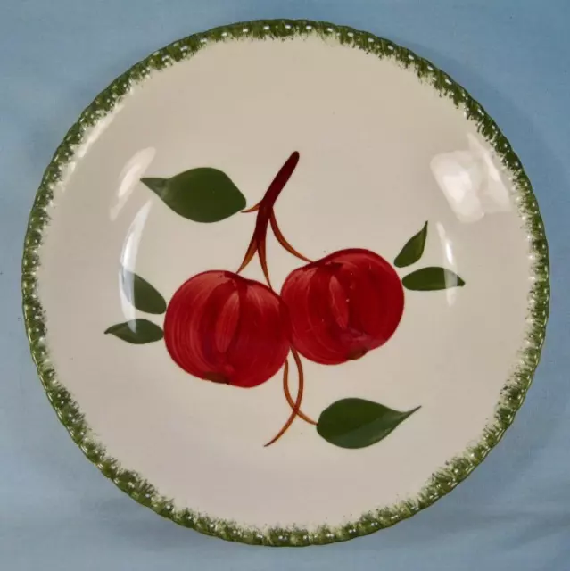 Quaker Apple Coupe Soup Bowl Blue Ridge Southern Pottery Red Green Candlewick O