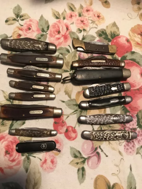 Set  Of  15 Assorted Pocket Knives, Old Timers Ect. No Broken Blades(Preown)