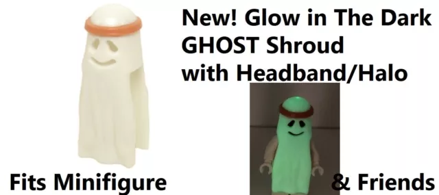Lego vintage ghost minifigure glow in dark rare online