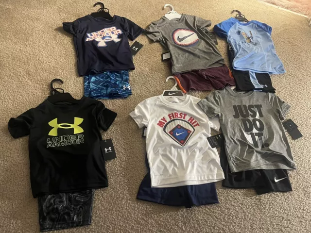 lot of boys New Under Armour/Nike sets-size 4