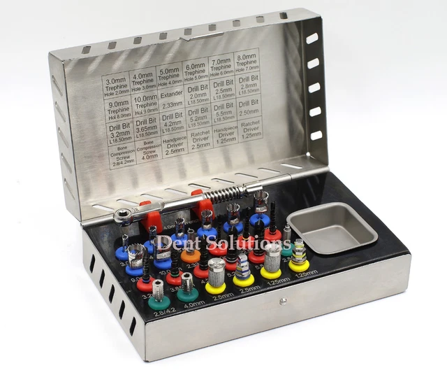 Dental 25 Universal Implant Surgical kit Hex Drivers kit Trephine Kit