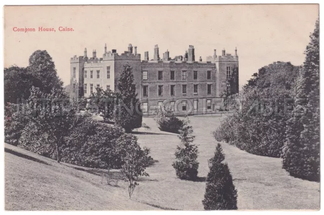 COMPTON HOUSE, Compton Bassett, CALNE Lost Building Demolished 1930's Wiltshire