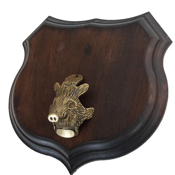 Armas Placa de Jabalí Escudo Placa Jabalí Cabeza Cubierta Pequeño