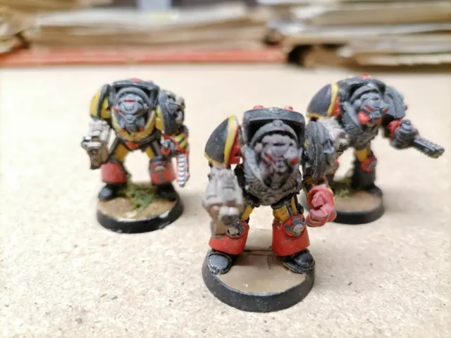 LOTTO di TRE SPACE MARINES TERMINATOR Vintage  Warhammer 40k WH 40000