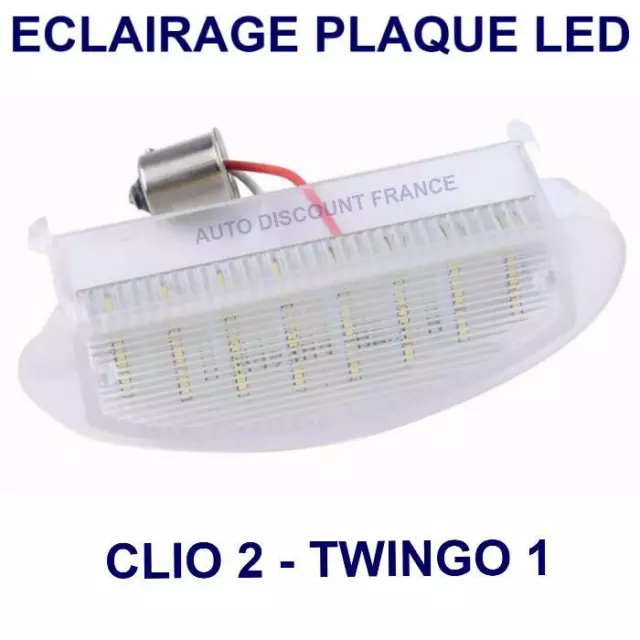 FEUX ARRIERE LED BLANC ECLAIRAGE DE PLAQUE IMMATRICULATION Renault CLIO 2