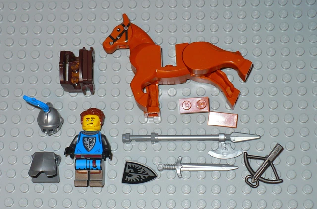 LEGO® Castle Black Falcon Knight Torso Minifigure Part Chain Mail Red Cape BAM