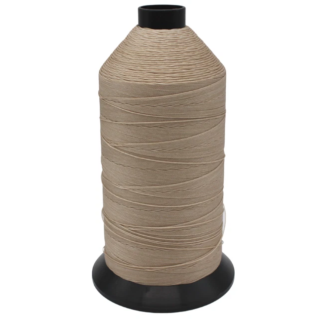 Hilo de tapicería de nailon unido ligero bronceado talla 207, Tex 210, 16 oz. 1900 yardas