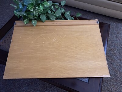 drafting board with parallel rule