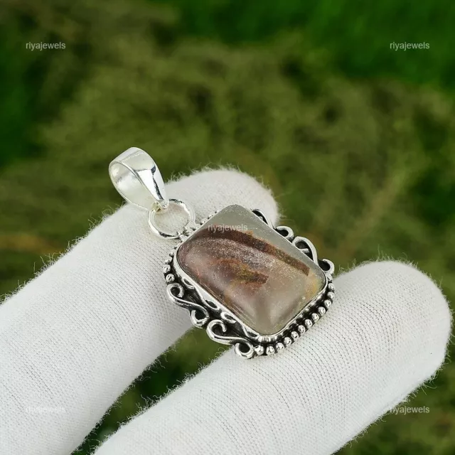 Natural Crazy Lace Agate Gemstone Pendant 925 Sterling Silver Jewelry For Women