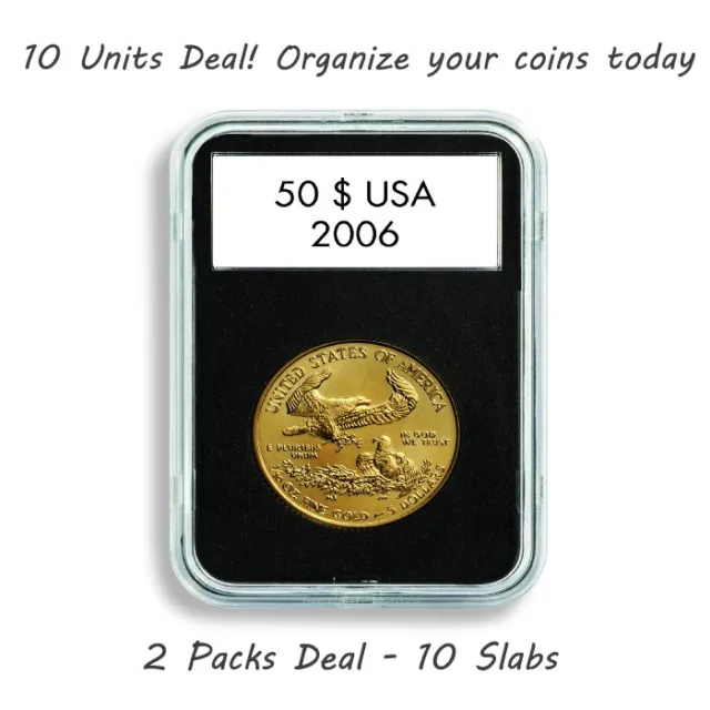 10 Lighthouse Coin Slabs Holders Capsule Quickslab 34mm $20 Gold Double Eagles